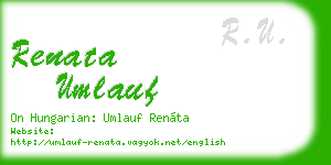 renata umlauf business card