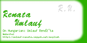 renata umlauf business card